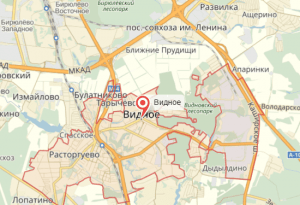 Видное на карте